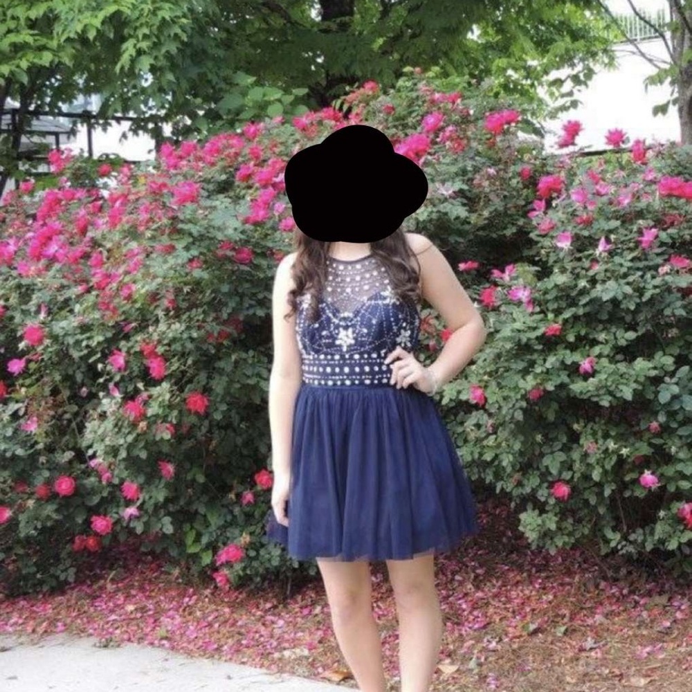2 piece prom/formal dress size Junior 9/10 navy